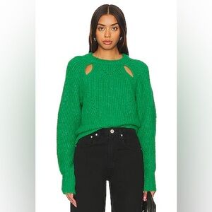 Anthropologie Maeve Green Knit Sweater Large ASTR the label Pilcro Revolve‎